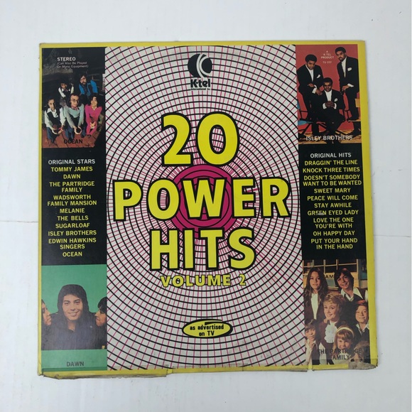 Vintage 20 Power Hits Vinyl Record 12” Album K-Tel Records Pop Rock Music - Picture 1 of 4